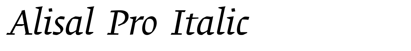 Alisal Pro Italic